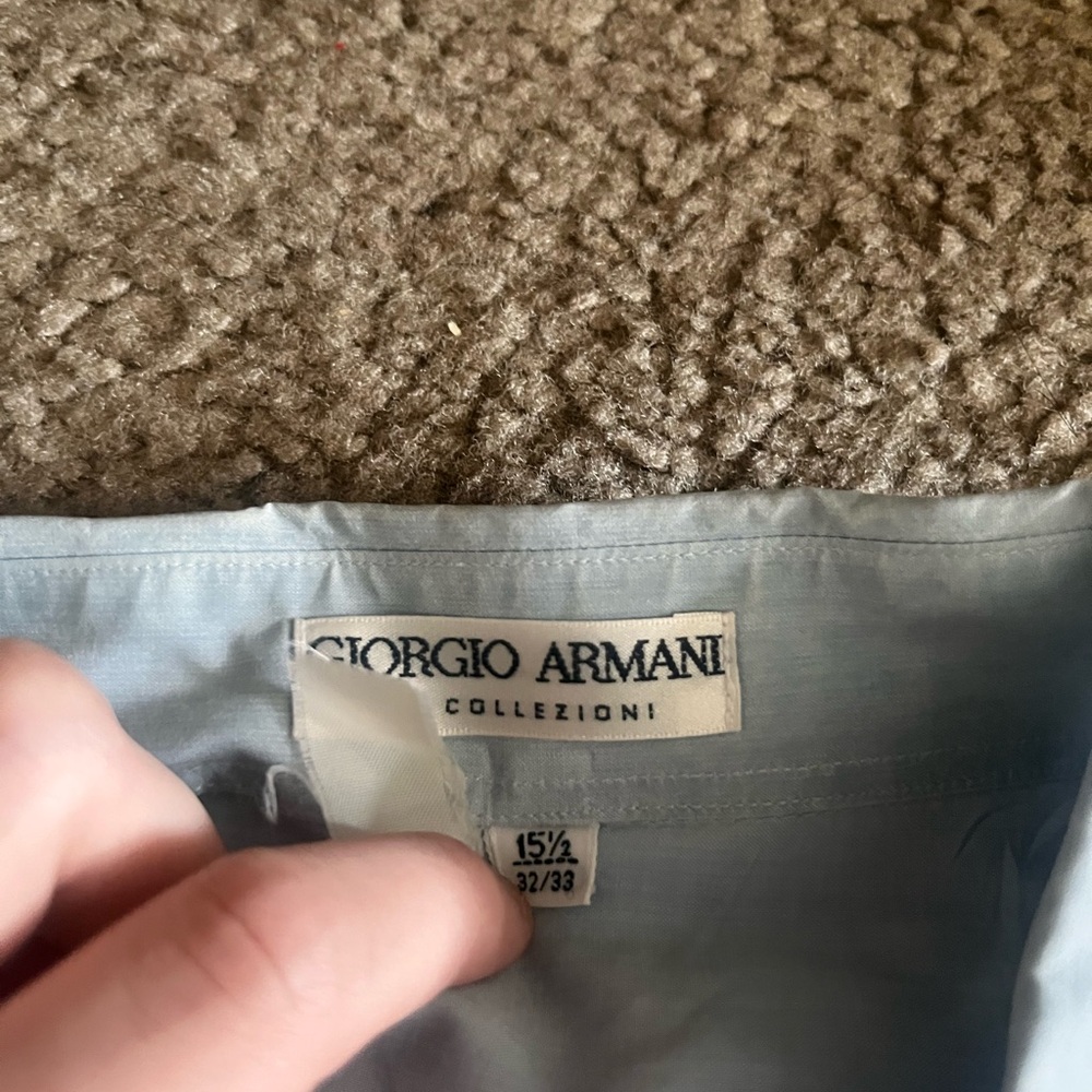 Giorgio Armani Blue Le Collezioni Dress Shirt